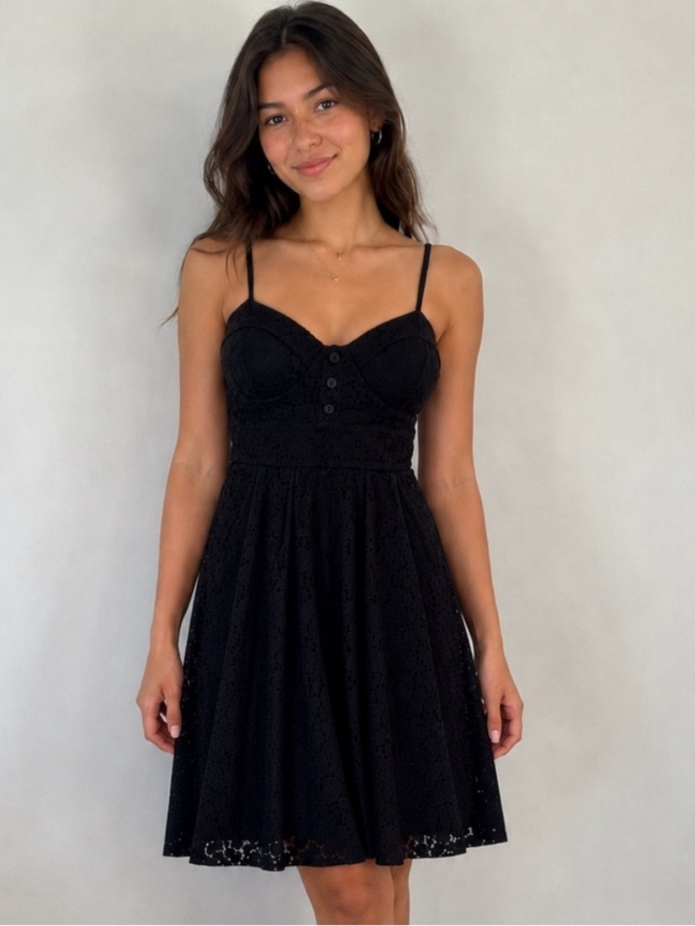 Black lace dress, size Small